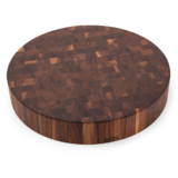 Walnut Round Chopping Block, Non-Reversible, End Grain, 4? Thick (CCB Series)