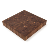 Walnut Square Chopping Block, Non-Reversible, End Grain, 4″ Thick (CCB Series)