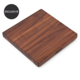 Walnut Square Edge-Grain Board with Rubber Feet – 12″ x 12″ x 1-1/2″