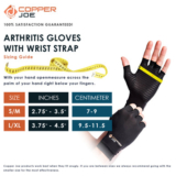 Copper Joe Fingerless Arthritis Gloves  – Small/Medium