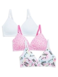 Girl’s 3-piece Bra Set – Pink White