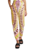 Women’s Tracker Tie-dye Cotton Joggers – Beige Multicolor