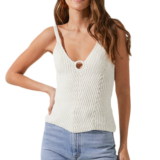 ASTR The Label Bevelyn Sweater Tank – Natural.