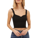 ASTR The Label Milano Sweater Tank Top – Black.