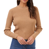 ASTR The Label Prescott Backless Sweater – Camel.