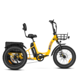Addmotor Triketan M-330 II Adult Electric Trike 2024 Electric Tricycle with 750W Rear Drive Motor, Yellow