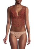 Intimately Free People Women’s Better Luck Brami Lace Longline Bra – Clove