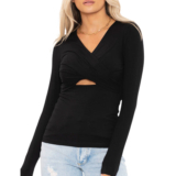 Bailey 44 Cora Long Sleeve Top – Black.
