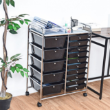 Rolling 15-Drawer Storage Cart – Multicolor