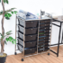 Rolling 15-Drawer Storage Cart – Clear