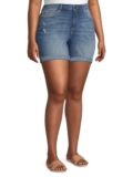 Dl1961 Women’s Plus Karlie Rolled-cuffs Shorts – Medium Blue