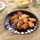 Karat 9″ PS Plastic Scalloped Plate, Black – 120 pcs