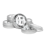Silver Love Favor Tins