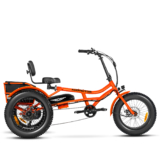 Addmotor Trike Arisetan II M-360 2024 – Semi-Recumbent Electric Trike for Shopping, Picnics – Orange