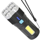 Quad-LED Rechargeable Flashlight by LakeForest®