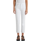 Edwin Bree Crop Straight Mid Rise – Optic White.