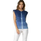 Elan Tate Sleeveless Sweater – Blue Tie-Dye.