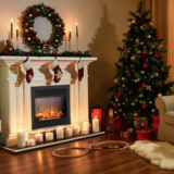 Electric 28.5″ Insert Fireplace  Heater with Remote Control