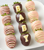 New Baby Pink Belgian Chocolate Covered Strawberries – FedEx