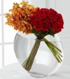 Glorious Rose Bouquet – 18 Stems of 24-inch Premium Long-Stem Roses and Mokara Orchids