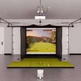 Full Swing KIT Garage Golf Simulator Package – 16′ Wide Garage x 12′ Wide Screen