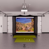 Garmin Approach R10 Garage Golf Simulator Package – 10′ Wide Garage x 8′ Wide Screen (R10)