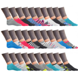 Womenâ€™s Funky and Colorful No-Show Low-Cut Ankle Socks (20-Pairs)