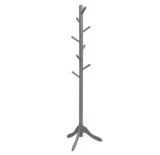 Adjustable Height Wooden Coat Rack – Grey