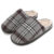 Men’s Plaid Slide-on House Slippers – Medium (8-9) – Blue Plaid