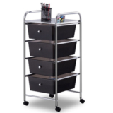 Metal Rolling 4-Drawer Storage Cart