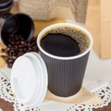 Karat 12oz Ripple Paper Hot Cups (90mm), Black – 500 pcs