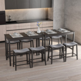 5-Piece Counter Height Table & Upholstered Stools