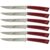 Elegance Set of 6 Steak Knives Red