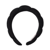 Kitsch Fabric Puffy Cloud Headband Black