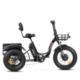 Addmotor Triketan II M-330 MINI 2024 Electric Trike with 750W Rear Drive Motor Fat Tire Electric Tricycle for All Terrains – Black