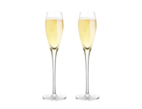 Bella Vino 10.5â€ Hand Blown Crystal Champagne Flutes (Set of 2)
