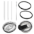 Spill-Proof 30-Ounce Replacement Tumbler Lid, 2 O-Rings, and 3 Straws (2-Pack)