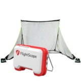 Flightscope Mevo Golf Net Practice Bundle – 10’x7′ Rounded Golf Net