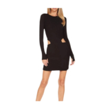 Michael Lauren Lucan Longsleeve Mini Dress – Black.