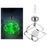 SolarekÂ® LED Spiral Spinner Solar Lights Hanging Wind Chime