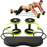 Ab Roller Wheel with Fitness Resistance Bands and Pad
