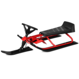 Kids’ Snow Racer Sled with Steering Wheel & Double Brakes