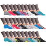 Womenâ€™s Breathable Colorful No-Show Low-Cut Ankle Socks (20- or 50-Pairs) – 50-Pair