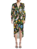 Women’s Nina Floral Faux Wrap Dress – Green Multi