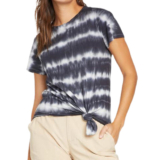 Sanctuary Perfect Knot Tee – Black Stripe Tie Dye.