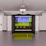 SkyTrak+ Garage Golf Simulator Package – 16′ Wide Garage x 12′ Wide Screen (ST+)