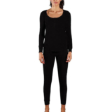 Splendid Ribbed Black PJ Set – Black.