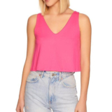 Susana Monaco Flare Tank Top – Punch Pink.