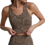 Varley Let’s Go Walker Bra – Khaki Snake.