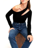Velvet Rosalina Cut Out Top – Black.
